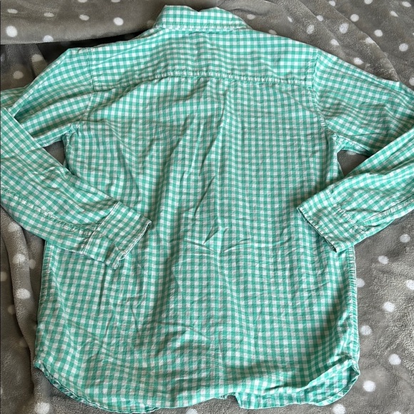 GAP Green Checkered Long Sleeve Tee - Picture 4 of 4